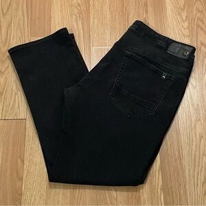 Buffalo David Bitton Men’s 38x32 (38x30) Slim Ash-X  Fit Jeans Black Denim